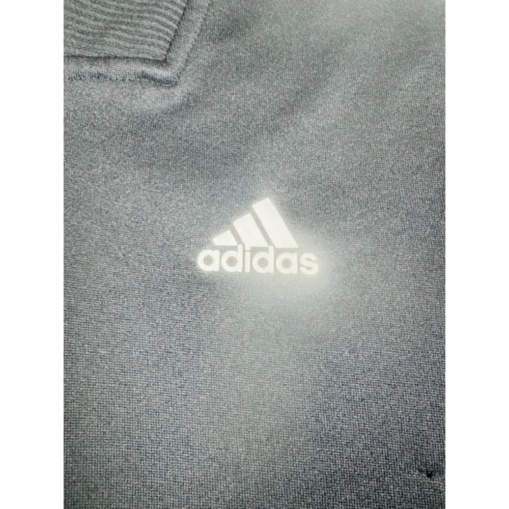 Adidas Track Jacket Womens Medium Black Full Zip 3-Stripe Athletic‎ Bomber Style